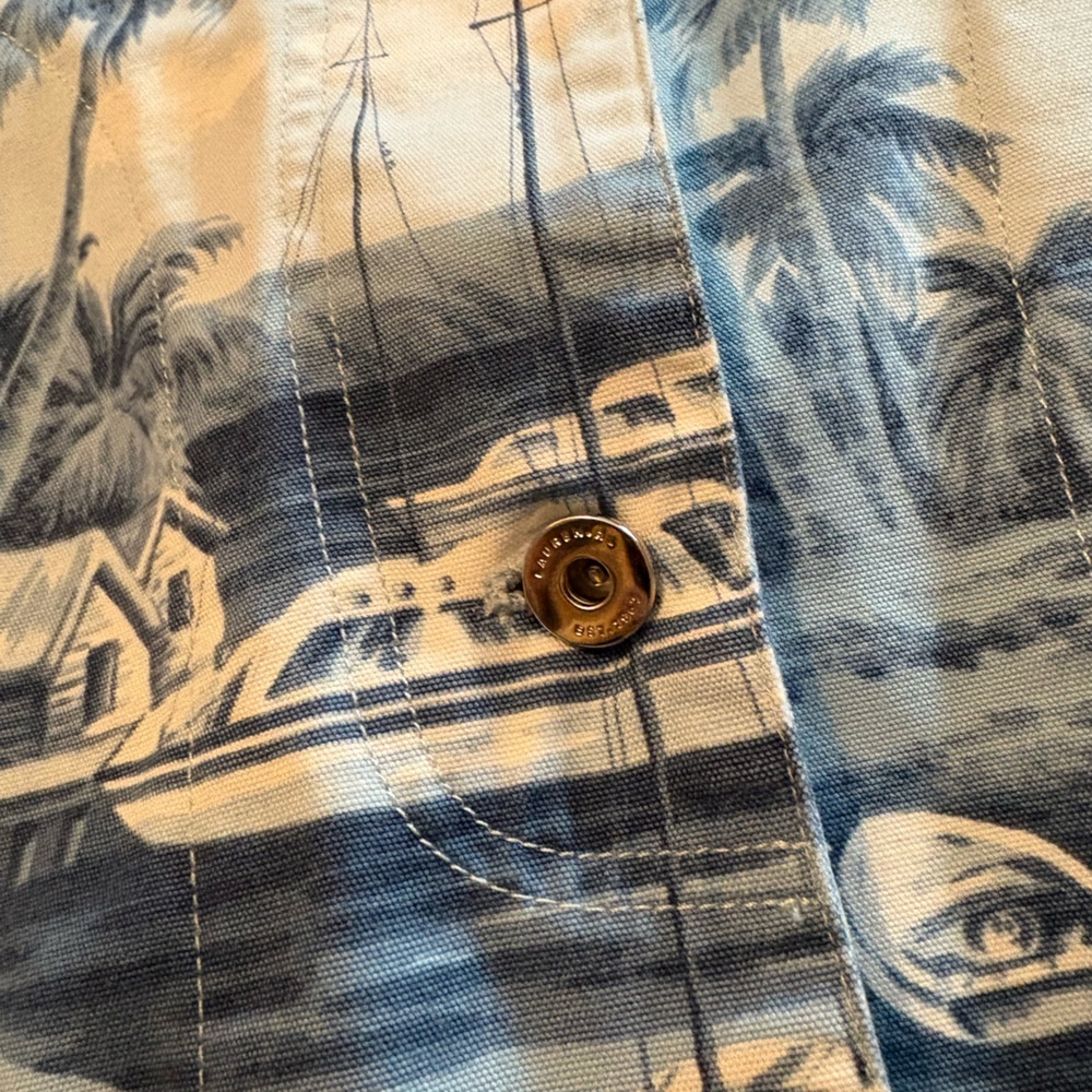 Ralph Lauren Naval Supply Company St Martin Tropical Boat Barn Coat Fish Palms - Picture 4 of 11